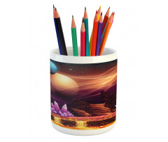 River Mars with Nebula Pencil Pen Holder