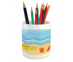 Minimal Doodle Ocean Pencil Pen Holder