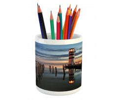 Lighthouse Calm Dusk Pencil Pen Holder