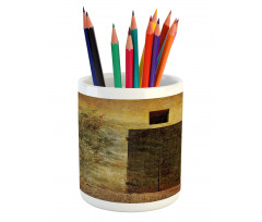 Historical Italian Door Pencil Pen Holder