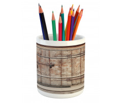 Timber Door Log House Pencil Pen Holder