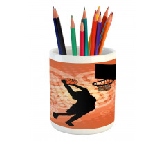 Basketball Dunk Athlete Pencil Pen Holder