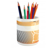 Basketball Doodle Art Pencil Pen Holder