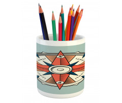 Cruise Compass Grunge Pencil Pen Holder