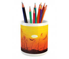 Flying Birds at Dusk Pencil Pen Holder