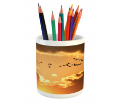 Flyingt Sunset Freedom Pencil Pen Holder