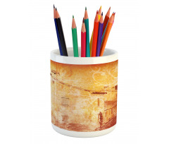 Retro French Street Pencil Pen Holder