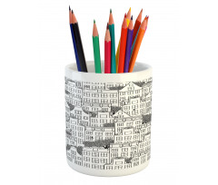 European Houses Urban Pencil Pen Holder