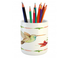 Hummingbird Artwork Pencil Pen Holder