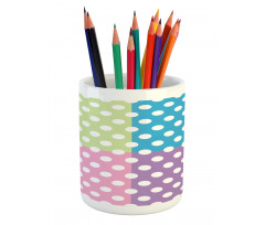 Polka Dots Patchwork Pencil Pen Holder