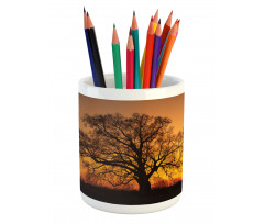 Old Oak at Sunset View Pencil Pen Holder