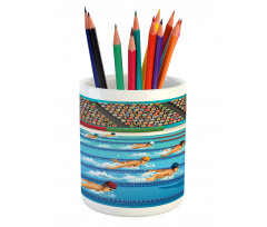 Olympics Swimming Race Pencil Pen Holder