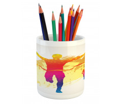 Silhouette Winner Man Pencil Pen Holder