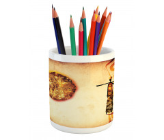 Brown Tribe Art Pencil Pen Holder