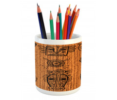 Native Masks Pencil Pen Holder