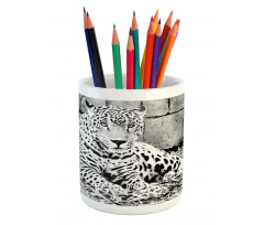 Wild Tiger Jaguar Pencil Pen Holder