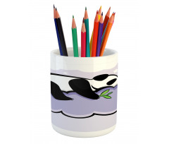 Sleeping Panda on Cloud Pencil Pen Holder