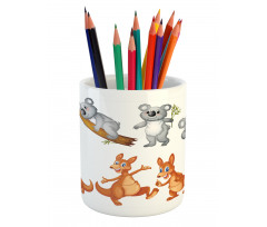 Kangaroos Koalas Pencil Pen Holder