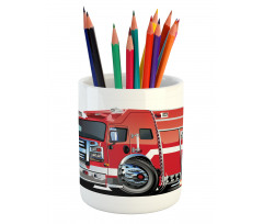 Fire Truck Rescue Team Pencil Pen Holder