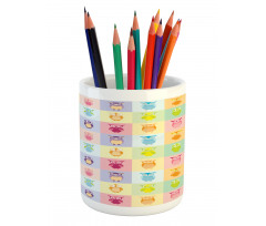 Colorful Owl Kids Pencil Pen Holder