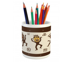 Cartoon Primitive Native Pencil Pen Holder