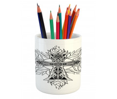 Gothic Flames Shape Pencil Pen Holder