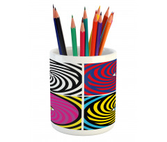 Pop Art Hypnotic Pencil Pen Holder