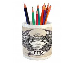 Hand Drawn Astrological Pencil Pen Holder