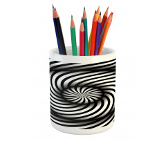 Black and White Swirl Pencil Pen Holder