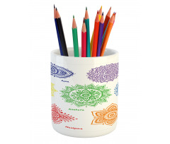 Colorful Chakra Pencil Pen Holder