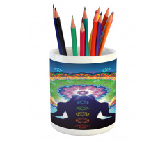 Mandala Chakra Yoga Pencil Pen Holder