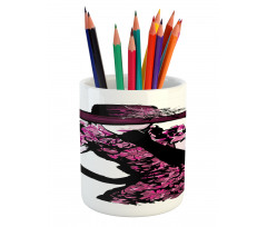 Woman in Floral Dress Pencil Pen Holder