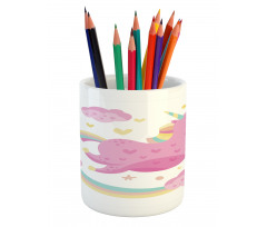 Unicorn with Star Rainbow Pencil Pen Holder