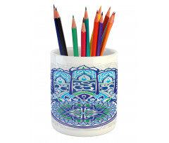 Eastern Floral Pencil Pen Holder