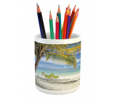 Palm Trees Coastline Pencil Pen Holder