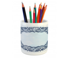 Floral Circle Pencil Pen Holder