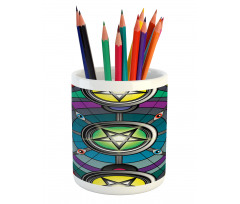 Pentagram Evil Eyes Pencil Pen Holder