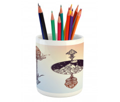 Boho Feather Pencil Pen Holder