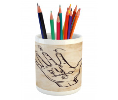 Retro Medieval Form Pencil Pen Holder