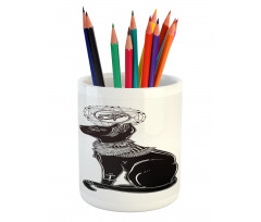 Egyptian Animal Motif Pencil Pen Holder