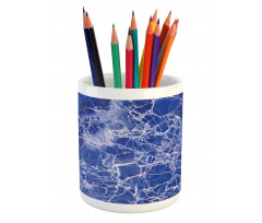 Cracked Marble Pattern Pencil Pen Holder