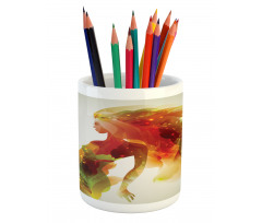 Girl Abstract Lady Pencil Pen Holder