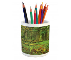 Woodland Bushes Moss Pencil Pen Holder