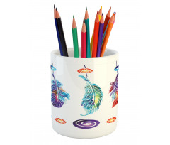 Feather Hippie Pencil Pen Holder