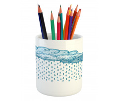 Rain Cloud Sketch Fall Pencil Pen Holder