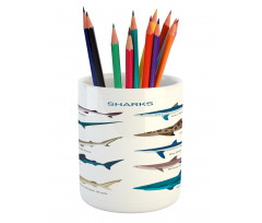 Cartoon Shark Types Wild Pencil Pen Holder