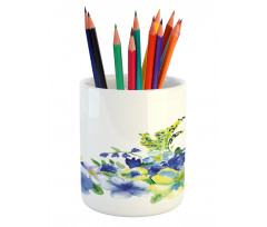 Watercolor Flower Pencil Pen Holder