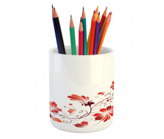 Floral Petal Ornaments Pencil Pen Holder