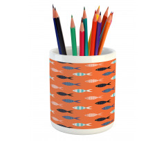 Colorful Fish Shoal Pencil Pen Holder