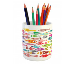 Colorful Aquarium Fishes Pencil Pen Holder